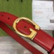 Replica Cintura sottile Gucci con fibbia G 655566 Rossa imitazioni Miglior Prezzo Cintura sottile Gucci con fibbia G 655566 Rossa Replica