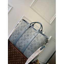 Borsa tote Louis Vuitton M22537 Louis Vuitton Weekend NM blu denim lavato Borsa tote Louis Vuitton M22537 Louis Vuitton Weekend NM blu denim lavato