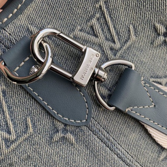 Miglior Prezzo Borsa tote Louis Vuitton M22537 Louis Vuitton Weekend NM blu denim lavato Replica
