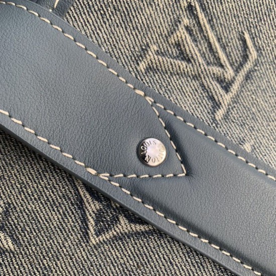 Miglior Prezzo Borsa tote Louis Vuitton M22537 Louis Vuitton Weekend NM blu denim lavato Replica