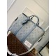 Miglior Prezzo Borsa tote Louis Vuitton M22537 Louis Vuitton Weekend NM blu denim lavato Replica
