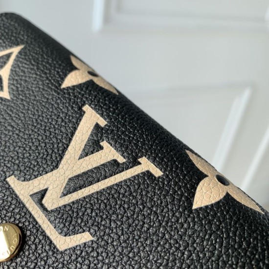 Miglior Prezzo Portafoglio Louis Vuitton Emilie Monogramma bicolore M82340 Nero Replica