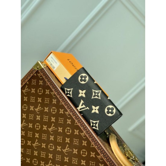 Miglior Prezzo Portafoglio Louis Vuitton Emilie Monogramma bicolore M82340 Nero Replica