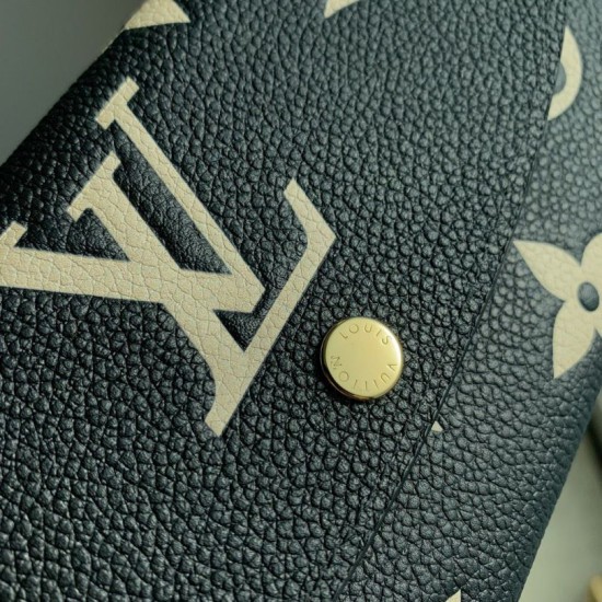 Miglior Prezzo Portafoglio Louis Vuitton Emilie Monogramma bicolore M82340 Nero Replica