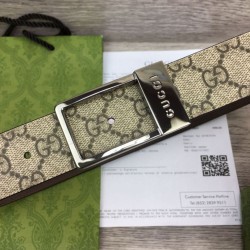 Replica Cintura Gucci GG con fibbia rettangolare 722370 35mm Acciaio Marrone imitazioni Miglior Prezzo Cintura Gucci GG con fibbia rettangolare 722370 35mm Acciaio Marrone Replica