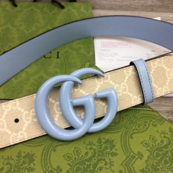 Replica Cintura larga Gucci GG Marmont 400593 40mm Azzurro imitazioni Miglior Prezzo Cintura larga Gucci GG Marmont 400593 40mm Azzurro Replica