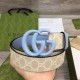 Replica Cintura larga Gucci GG Marmont 400593 40mm Azzurro imitazioni Miglior Prezzo Cintura larga Gucci GG Marmont 400593 40mm Azzurro Replica