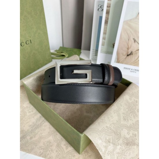 Replica Cintura reversibile Gucci con fibbia G quadrata 626974 Hardware argento imitazioni Miglior Prezzo Cintura reversibile Gucci con fibbia G quadrata 626974 Hardware argento Replica