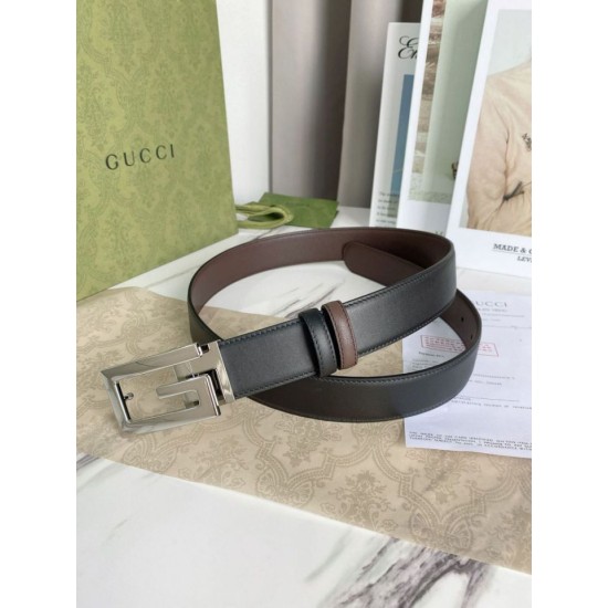 Replica Cintura reversibile Gucci con fibbia G quadrata 626974 Hardware argento imitazioni Miglior Prezzo Cintura reversibile Gucci con fibbia G quadrata 626974 Hardware argento Replica