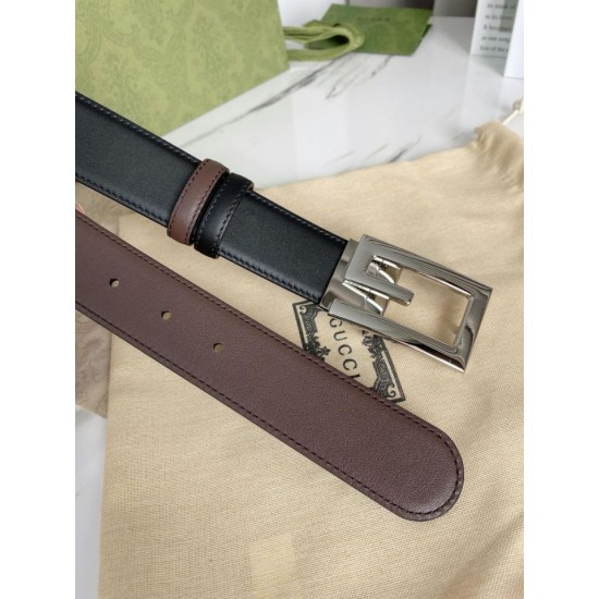 Replica Cintura reversibile Gucci con fibbia G quadrata 626974 Hardware argento imitazioni Miglior Prezzo Cintura reversibile Gucci con fibbia G quadrata 626974 Hardware argento Replica