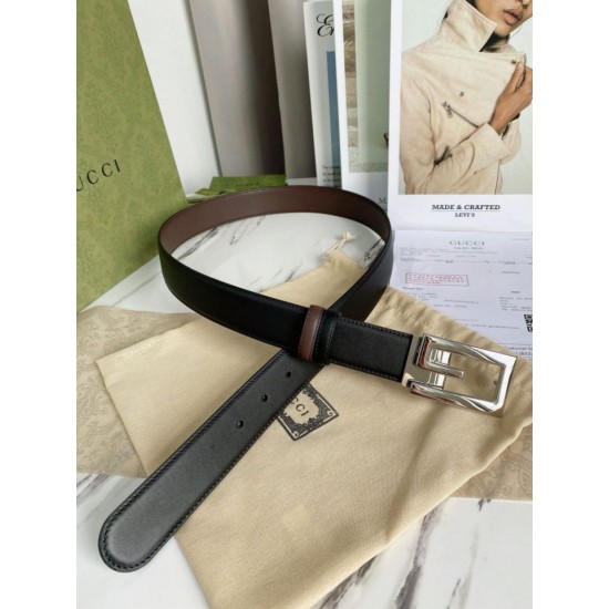 Replica Cintura reversibile Gucci con fibbia G quadrata 626974 Hardware argento imitazioni Miglior Prezzo Cintura reversibile Gucci con fibbia G quadrata 626974 Hardware argento Replica