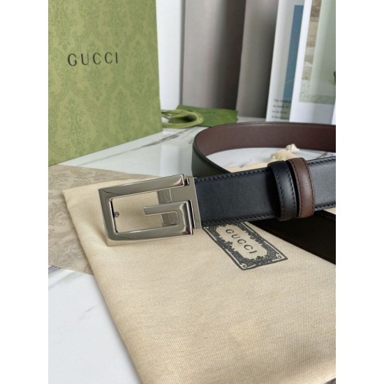 Replica Cintura reversibile Gucci con fibbia G quadrata 626974 Hardware argento imitazioni Miglior Prezzo Cintura reversibile Gucci con fibbia G quadrata 626974 Hardware argento Replica