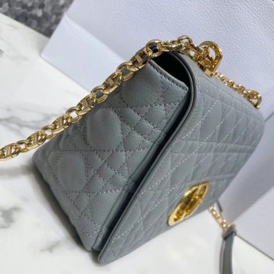 Replica Perfetta Dior Caro Media Cannage Grigio imitazioni Miglior Prezzo Replica Perfetta Dior Caro Media Cannage Grigio