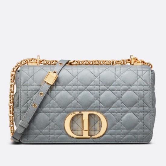 Replica Perfetta Dior Caro Media Cannage Grigio imitazioni Miglior Prezzo Replica Perfetta Dior Caro Media Cannage Grigio