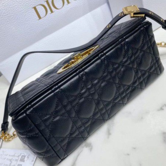 Miglior Prezzo Borsa Replica media Dior Caro Cannage nera 