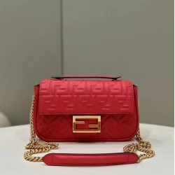 Replica Borsa Midi Fendi Baguette Chain Nappa Rossa imitazioni Miglior Prezzo Borsa Midi Fendi Baguette Chain Nappa Rossa Replica