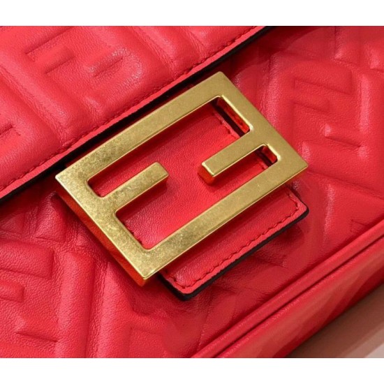 Miglior Prezzo Borsa Midi Fendi Baguette Chain Nappa Rossa Replica