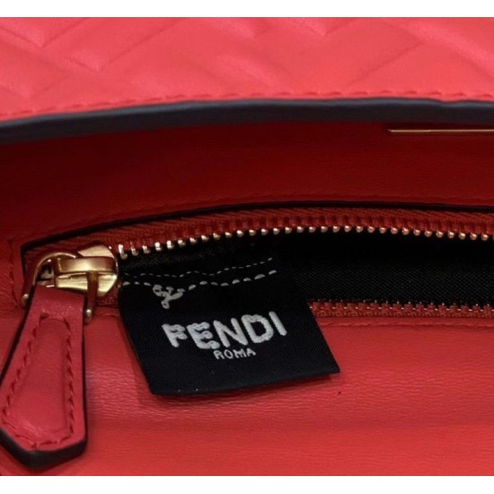 Miglior Prezzo Borsa Midi Fendi Baguette Chain Nappa Rossa Replica