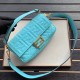 Miglior Prezzo Borse Firmate Replica Baguette Media Fendi Motivo FF Azzurro 