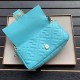 Miglior Prezzo Borse Firmate Replica Baguette Media Fendi Motivo FF Azzurro 