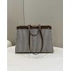 Miglior Prezzo Shopper Fendi X-Tote in lana pied de poule con ricamo FF 8BH374 Marrone Replica