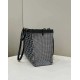Replica Shopper Fendi X-Tote in lana pied de poule con ricamo FF 8BH374 Grigia imitazioni Miglior Prezzo Shopper Fendi X-Tote in lana pied de poule con ricamo FF 8BH374 Grigia Replica