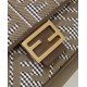 Replica Borsa Fendi Baguette 8BR600 in lana pied de poule con ricamo FF Marrone imitazioni Miglior Prezzo Borsa Fendi Baguette 8BR600 in lana pied de poule con ricamo FF Marrone Replica