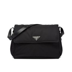 Borse a tracolla imbottita grande Prada Re-Nylon 1BD256 Nera