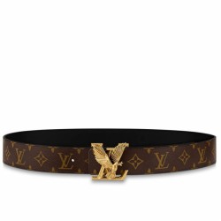 Miglior Prezzo replica Dettagli perfetti Cintura reversibile Louis Vuitton Louis Vuitton Dove 40MM in tela monogramma M0577T