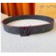 Miglior Prezzo replica Cintura reversibile Louis Vuitton LV rotta da 40 mm in tela monogramma Eclipse M0628V