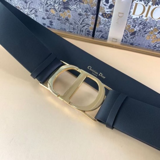 Replica Cintura Dior 30 Montaigne 40MM Pelle di vitello liscia Nera imitazioni Miglior Prezzo Cintura Dior 30 Montaigne 40MM Pelle di vitello liscia Nera Replica