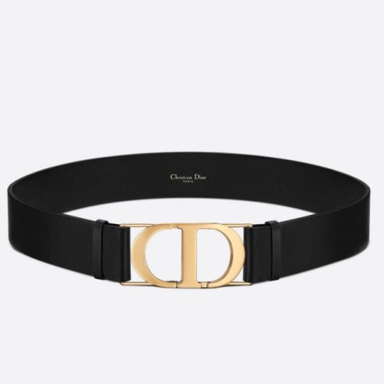 Replica Cintura Dior 30 Montaigne 40MM Pelle di vitello liscia Nera imitazioni Miglior Prezzo Cintura Dior 30 Montaigne 40MM Pelle di vitello liscia Nera Replica