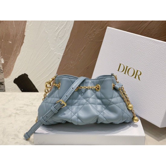 Miglior Prezzo Bora Pari replica Dior Ammi Piccola Macrocannage Blu