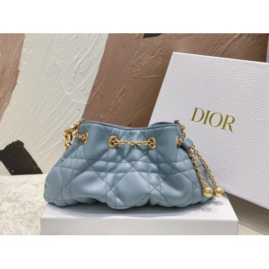Miglior Prezzo Bora Pari replica Dior Ammi Piccola Macrocannage Blu