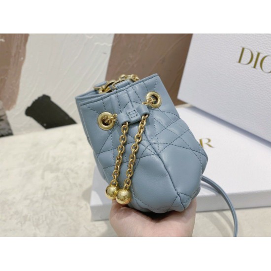 Miglior Prezzo Bora Pari replica Dior Ammi Piccola Macrocannage Blu