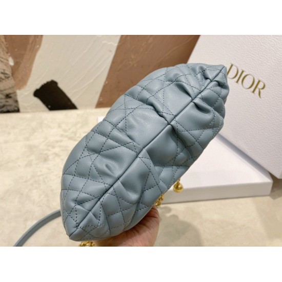 Miglior Prezzo Bora Pari replica Dior Ammi Piccola Macrocannage Blu