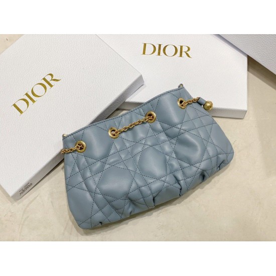 Miglior Prezzo Bora Pari replica Dior Ammi Piccola Macrocannage Blu