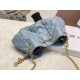 Miglior Prezzo Bora Pari replica Dior Ammi Piccola Macrocannage Blu