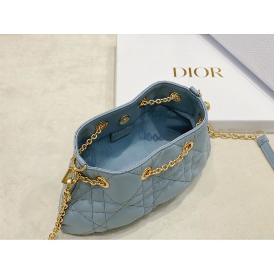 Miglior Prezzo Bora Pari replica Dior Ammi Piccola Macrocannage Blu