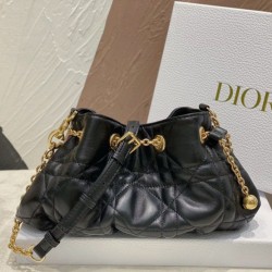 Miglior Prezzo Imitazioni borse griffate Dior Ammi piccola/media Macrocannage Nera Replica