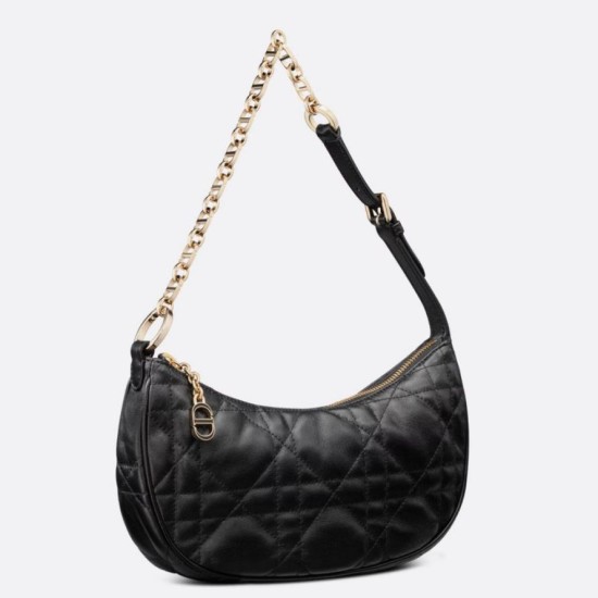 Replica Borsa a tracolla Dior CD Lounge Pelle di agnello macrocannage nera imitazioni Miglior Prezzo Borsa a tracolla Dior CD Lounge Pelle di agnello macrocannage nera Replica