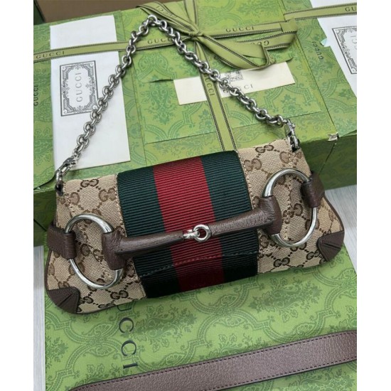 Replica Dettagli perfetti Borsa 1:1 a tracolla piccola Gucci Horsebit Chain 764339 Caffè scuro imitazioni Miglior Prezzo Dettagli perfetti Borsa Replica a tracolla piccola Gucci Horsebit Chain 764339 Caffè scuro