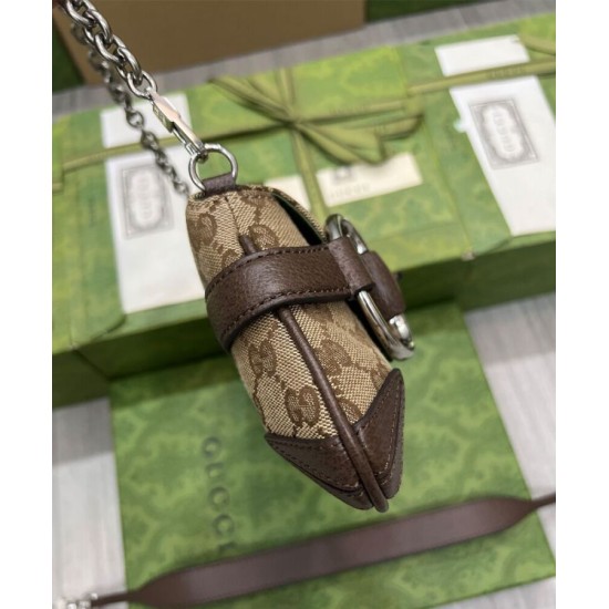 Replica Dettagli perfetti Borsa 1:1 a tracolla piccola Gucci Horsebit Chain 764339 Caffè scuro imitazioni Miglior Prezzo Dettagli perfetti Borsa Replica a tracolla piccola Gucci Horsebit Chain 764339 Caffè scuro