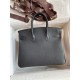 Miglior Prezzo Borsa Hermes Birkin 25 Retourne fatta a mano nera Clemence Replica