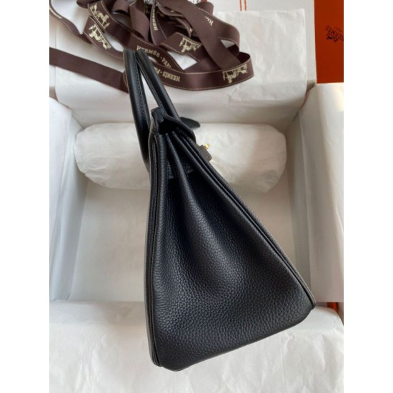 Miglior Prezzo Borsa Hermes Birkin 25 Retourne fatta a mano nera Clemence Replica