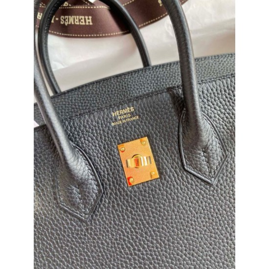 Miglior Prezzo Borsa Hermes Birkin 25 Retourne fatta a mano nera Clemence Replica