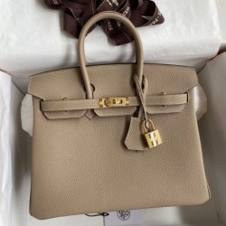 Miglior Prezzo Borse Replica Alta Qualità Hermes Birkin 25 Retourne Tortora Clemence Grigio 