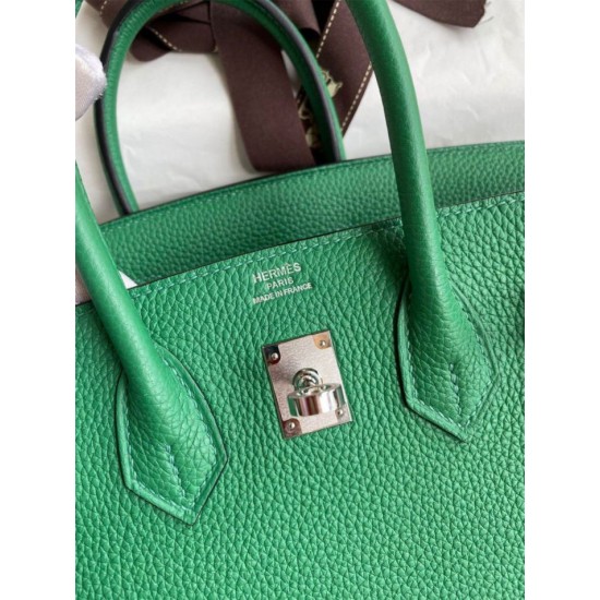 Miglior Prezzo Borsa Hermes Birkin 25 Retourne Clemence grigio perla Replica