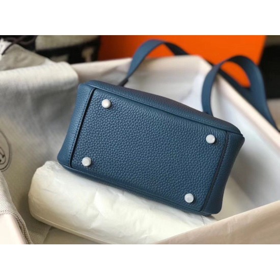 Replica Borsa Hermes Lindy Mini Agata Blu Clemence imitazioni Miglior Prezzo Borsa Hermes Lindy Mini Agata Blu Clemence Replica