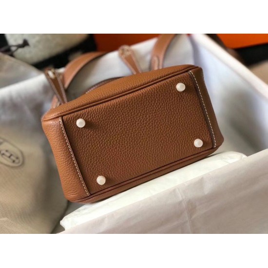 Replica Borsa Hermes Lindy Mini Clemence in pelle di vitello dorata imitazioni Miglior Prezzo Borsa Hermes Lindy Mini Clemence in pelle di vitello dorata Replica